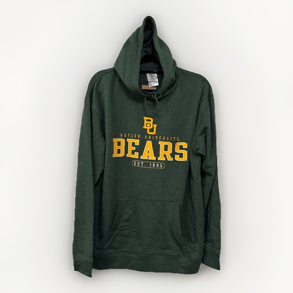 Baylor University Bears Mens Green Hoodie Rivalry Threads 91 Large NWT